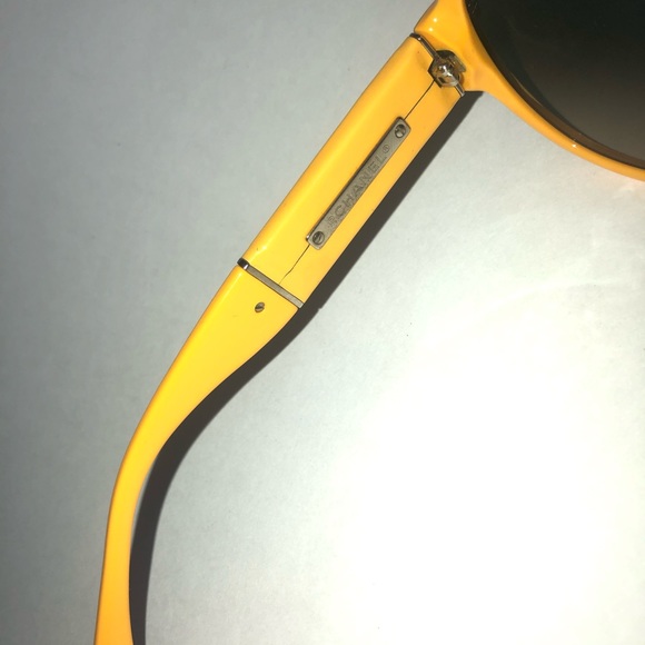 Chanel Yellow Sporty Women’s Sunglasses Italy - Picture 4 of 6